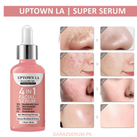 UPTOWN LA 4IN1 Super Skin Glowing Serum – Vitamin C, Niacinamide & Hyaluronic Acid (30ml)