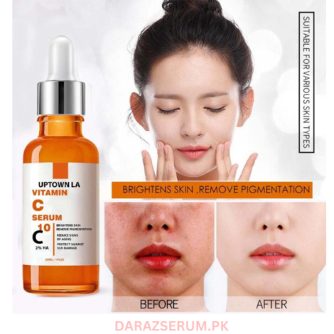 Uptown LA Vitamin C Brightening Serum – Best Anti Aging & Dark Spot Face Serum in Pakistan