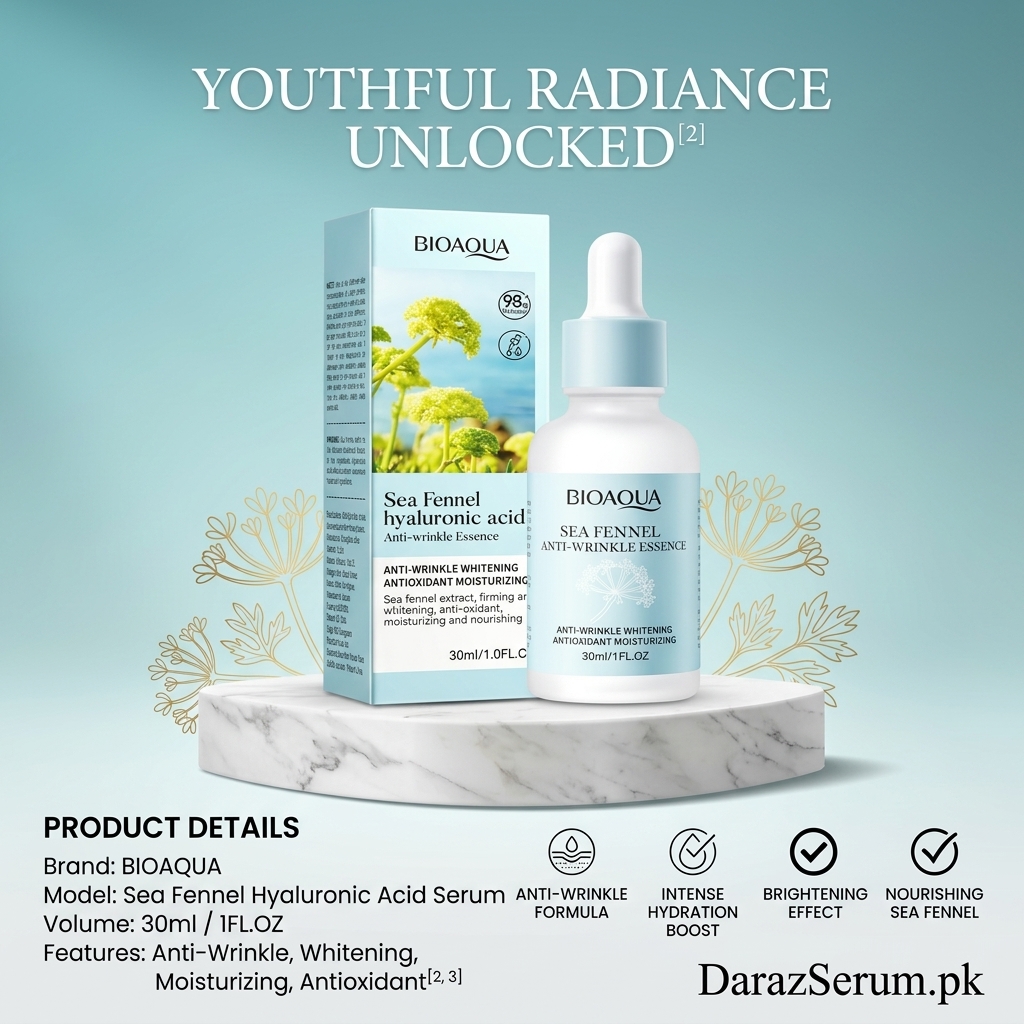 BIOAQUA Sea Fennel Hyaluronic Acid Anti-Wrinkle Moisturizing Anti-Aging Face Serum
