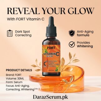FORT Vitamin C Serum for Face – Anti-Aging, Dark Spot Correcting, and Whitening Serum | Glass Skin Care Products 30ML