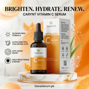 Carynt Vitamin C Brightening Serum with Alpha Arbutin & Hyaluronic Acid – For Glowing Skin & Anti-Aging (30ml)
