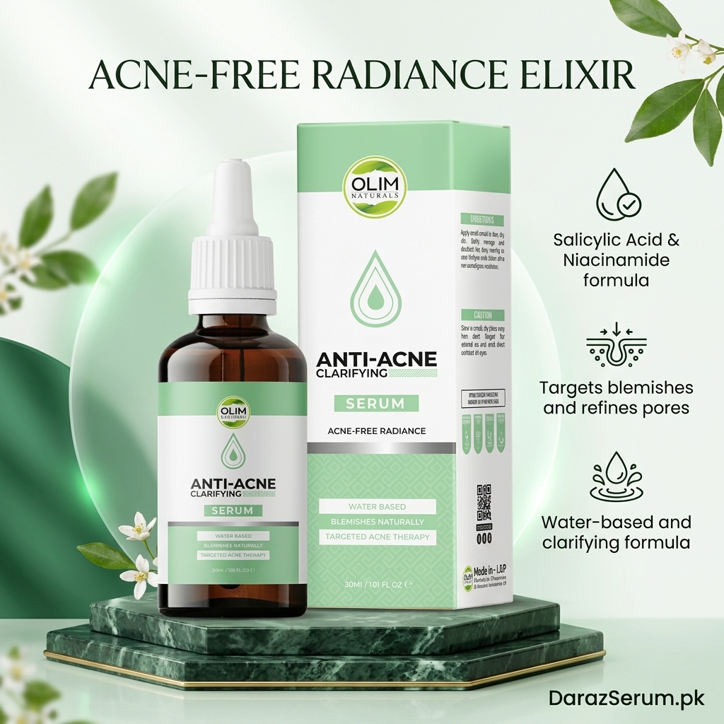 Olim Naturals Acne Treatment Serum – Salicylic Acid + Niacinamide + Vitamin C – 30ml