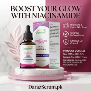 Glowganic Niacinamide 10% Serum – Brighten, Clear & Control Oil (30ml)