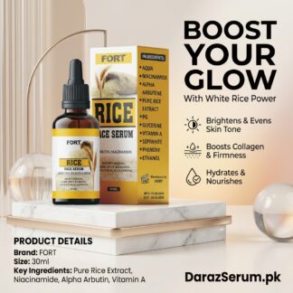 FORT White Rice Serum for Brightening & Collagen Boost – 30ml