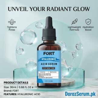 FORT Hyaluronic Acid Face Serum – Glowing & Whitening Skin Hydration | 30ml